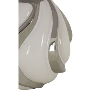 Lampe de table Mauro Ferretti Shiney E27 Ø 30x42 cm blanc argent
