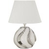 Lampe de table Mauro Ferretti Shiney E27 Ø 30x42 cm blanc argent