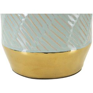 Lampe de table Mauro Ferretti Cape Town E27 Ø 30x47 cm bleu clair dorée