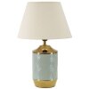 Lampe de table Mauro Ferretti Cape Town E27 Ø 30x47 cm bleu clair dorée