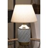 Lampe de table Mauro Ferretti Cape Town E27 Ø 30x47 cm bleu clair dorée