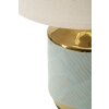Lampe de table Mauro Ferretti Cape Town E27 Ø 25x40 cm bleu clair dorée