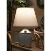 Lampe de table Mauro Ferretti Cape Town E27 Ø 25x40 cm bleu clair dorée