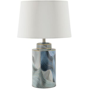 Lampe de table Mauro Ferretti Élégante céramique E27 Ø 40x64 cm bleu