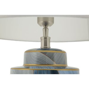 Lampe de table Mauro Ferretti Élégante céramique E27 Ø 40x64 cm bleu