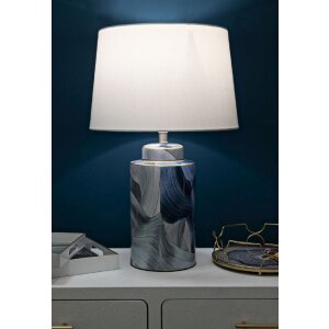 Lampe de table Mauro Ferretti Élégante céramique E27 Ø 40x64 cm bleu