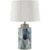 Lampe de table Mauro Ferretti Élégante céramique E27 Ø 40x64 cm bleu