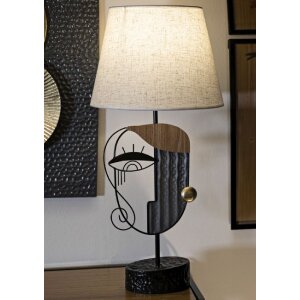 Lampe de table Mauro Ferretti Pikassy E27 Ø 29,8 x 64,8 cm multicolore