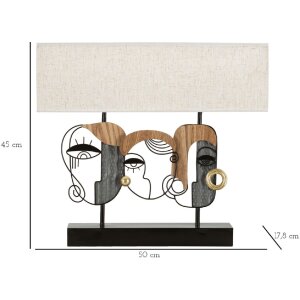 Lampe de table Mauro Ferretti Pikassy Plus E27 50 x 17,8 x 45 cm multicolore