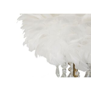 Lampe de table Mauro Ferretti Diamant E27 Ø 30x55 cm blanc doré