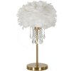 Lampe de table Mauro Ferretti Diamant E27 Ø 30x55 cm blanc doré