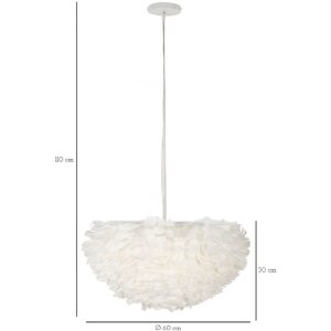 Lampe de plafond Mauro Ferretti E27 Ø 60 x 30 cm blanche