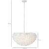 Lampe de plafond Mauro Ferretti E27 Ø 60 x 30 cm blanche