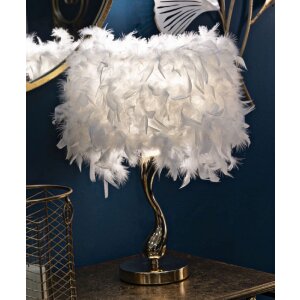 Lampe de table Mauro Ferretti Cart E27 Ø 25x47 cm blanc doré
