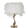 Lampe de table Mauro Ferretti Cart E27 Ø 25x47 cm blanc doré
