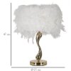 Lampe de table Mauro Ferretti Cart E27 Ø 25x47 cm blanc doré