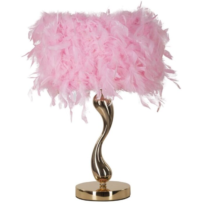 Lampe de table Mauro Ferretti Cart E27 Ø 25x47 cm rose dorée