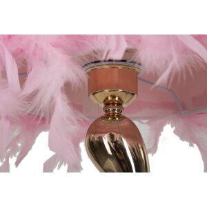Lampe de table Mauro Ferretti Cart E27 Ø 25x47 cm rose dorée