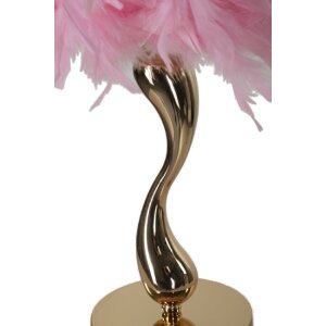 Lampe de table Mauro Ferretti Cart E27 Ø 25x47 cm rose dorée
