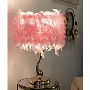 Lampe de table Mauro Ferretti Cart E27 Ø 25x47 cm rose dorée