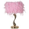 Lampe de table Mauro Ferretti Cart E27 Ø 25x47 cm rose dorée