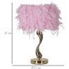 Lampe de table Mauro Ferretti Cart E27 Ø 25x47 cm rose dorée
