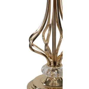 Lampe de table Mauro Ferretti Tarty E27 Ø 25x54 cm blanc doré