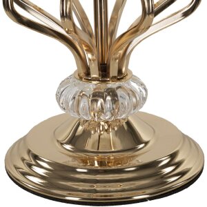 Lampe de table Mauro Ferretti Tarty E27 Ø 25x54 cm blanc doré