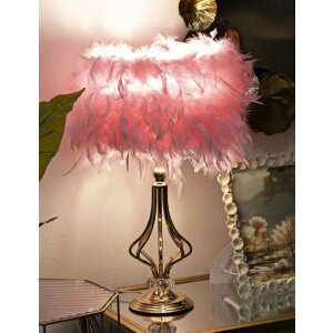 Lampe de table Mauro Ferretti Tarty E27 Ø 25x54 cm rose dorée