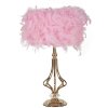 Lampe de table Mauro Ferretti Tarty E27 Ø 25x54 cm rose dorée