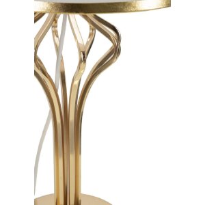 Lampe de table Mauro Ferretti Slimmy E27 Ø 28x53 cm blanc or