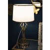 Lampe de table Mauro Ferretti Slimmy E27 Ø 28x53 cm blanc or