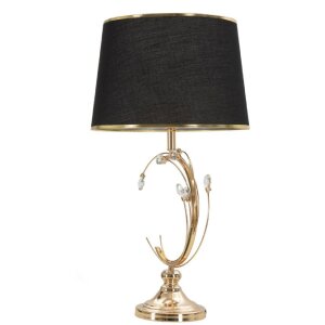Lampe de table Mauro Ferretti Bruxelles E27 Ø 36x65 cm noir or