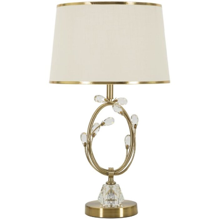 Lampe de table Mauro Ferretti Versailles E27 Ø 36x60 cm blanc doré