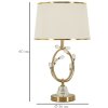 Lampe de table Mauro Ferretti Versailles E27 Ø 36x60 cm blanc doré