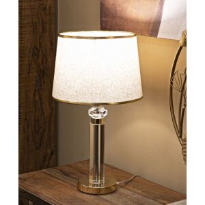 Lampe de table Mauro Ferretti Prague E27 Ø 30 x 52,5 cm dorée