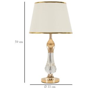 Lampe de table Bratislava E27 Ø 33x59 cm dorée
