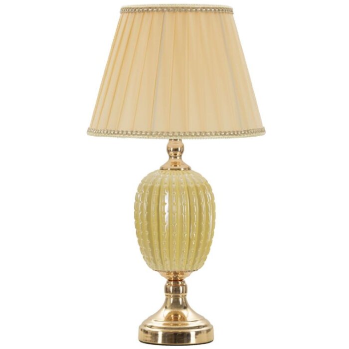 Lampe de table Mauro Ferretti E27 Ø 30x55 cm doré crème