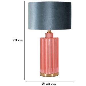 Lampe de table Mauro Ferretti Helenenturm E27 Ø 40x70 cm rouge bleu