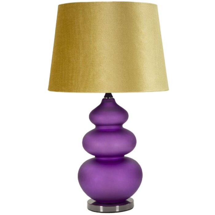 Lampe de table Mauro Ferretti Milva trois E27 Ø 40x70 cm violet jaune