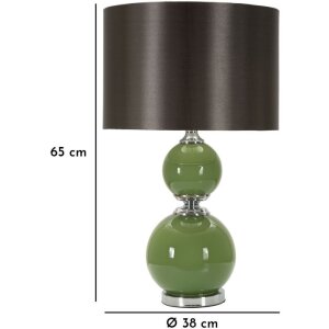 Lampe de table Mauro Feretti Eva en deux parties (E27) Ø 38 x 65 cm vert noir