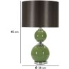 Lampe de table Mauro Feretti Eva en deux parties (E27) Ø 38 x 65 cm vert noir