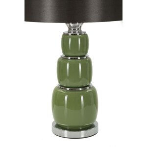 Lampe de table Mauro Ferretti Eva - Trois prises E27 - Diamètre 32,5 x 55 cm vert noir