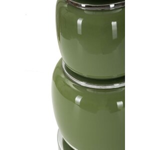 Lampe de table Mauro Ferretti Eva - Trois prises E27 - Diamètre 32,5 x 55 cm vert noir