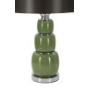 Lampe de table Mauro Ferretti Eva - Trois prises E27 - Diamètre 32,5 x 55 cm vert noir