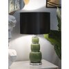 Lampe de table Mauro Ferretti Eva - Trois prises E27 - Diamètre 32,5 x 55 cm vert noir