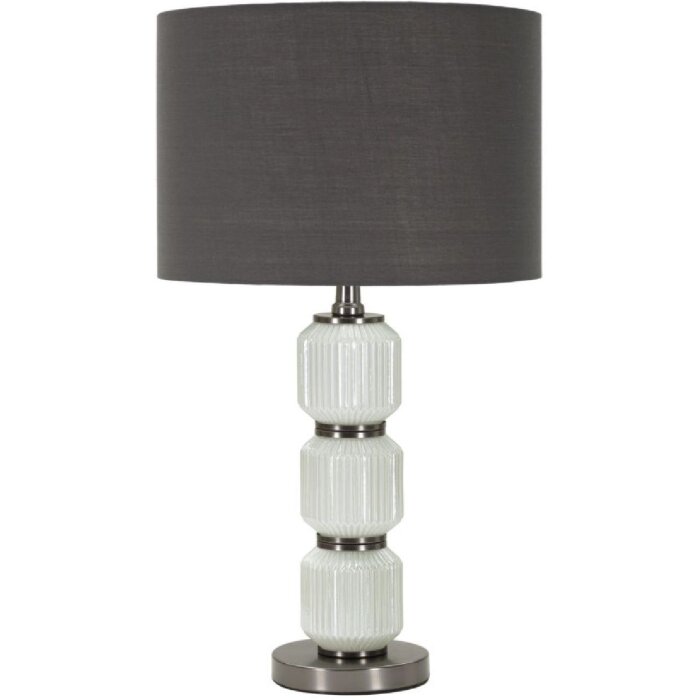 Lampe de table Mauro Ferretti Lumières claires Trois E27 Diamètre 32,5 x 57 cm Blanc Gris