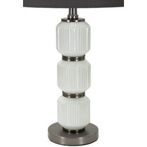 Lampe de table Mauro Ferretti Lumières claires Trois E27 Diamètre 32,5 x 57 cm Blanc Gris