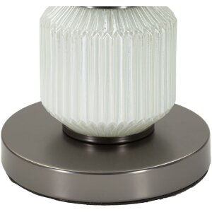Lampe de table Mauro Ferretti Lumières claires Trois E27 Diamètre 32,5 x 57 cm Blanc Gris
