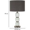 Lampe de table Mauro Ferretti Lumières claires Trois E27 Diamètre 32,5 x 57 cm Blanc Gris